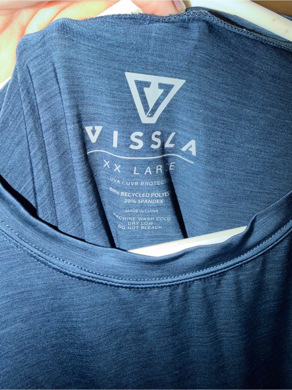 Vissla Twisted Eco Long Sleeve UPF 50+ Sun Shirt Rash Guard XXL Navy - Picture 7 of 7